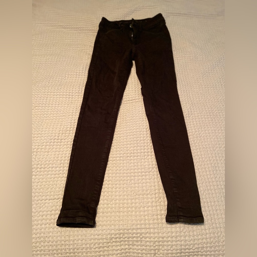 American Eagle Black High-waisted Skinny Jeans